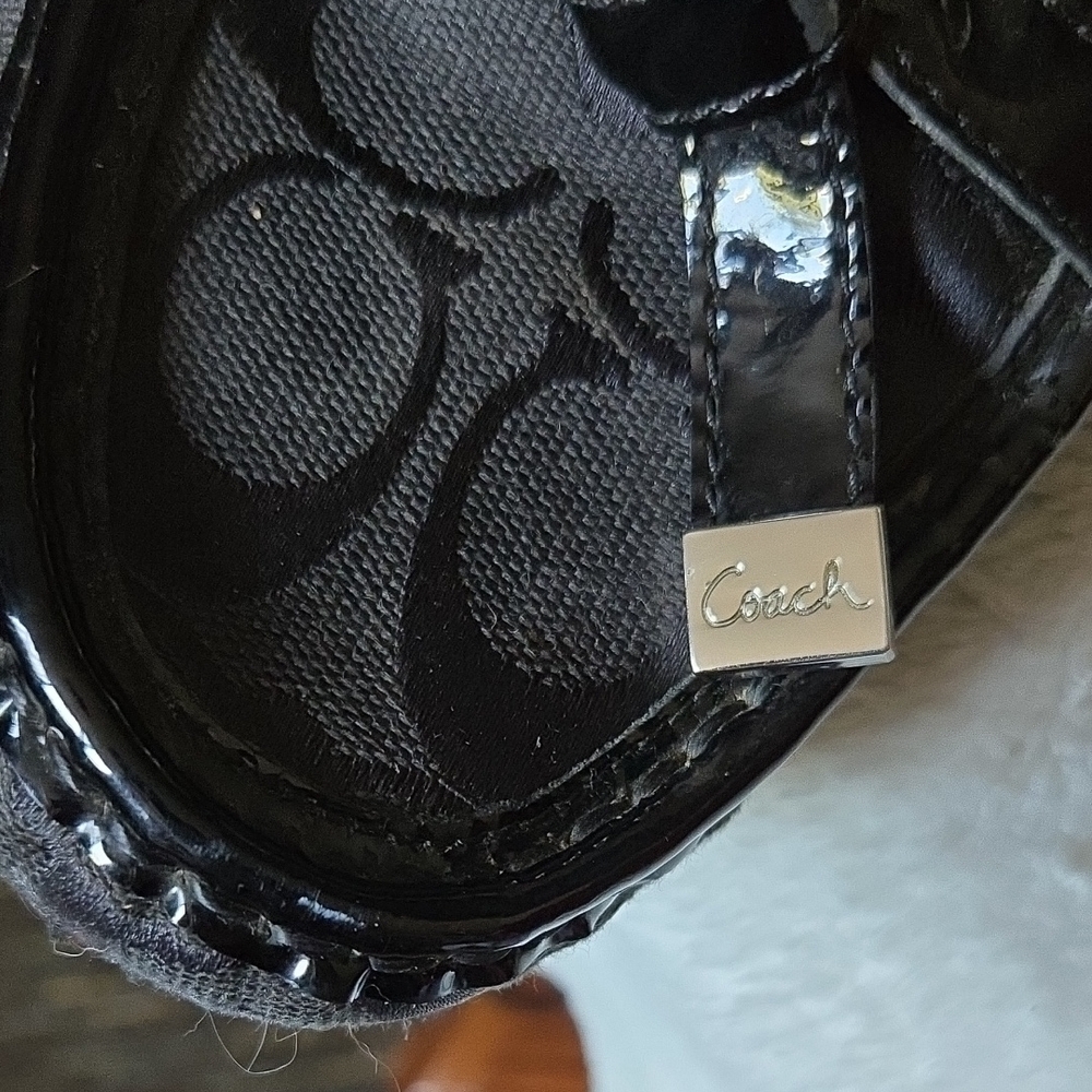 Coach Black Suede Loafers with Bow Detail - Picture 6 of 6